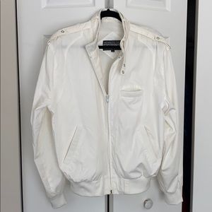 VINTAGE MEMBERS ONLY OFF WHITE BOMBER JACKET - 40